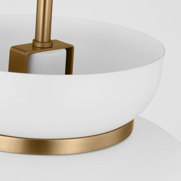 Visual Comfort Studio DJP1111SBMWT One Light Pendant, Matte White