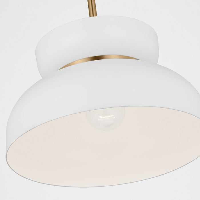 Visual Comfort Studio DJP1111SBMWT One Light Pendant, Matte White