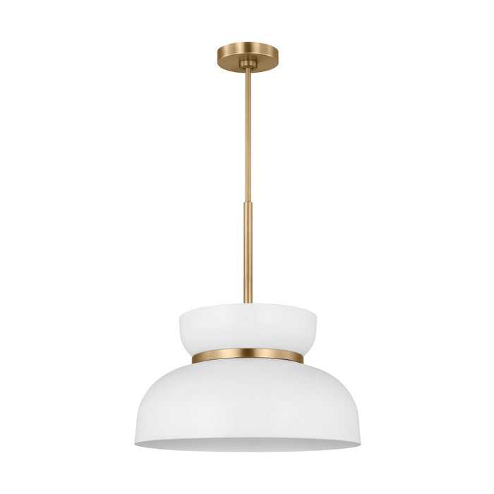 Visual Comfort Studio DJP1111SBMWT One Light Pendant, Matte White