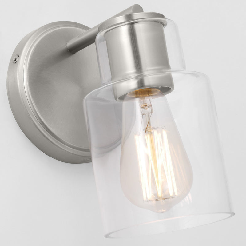 Visual Comfort Studio DJV1001BS One Light Wall Sconce, Brushed Steel
