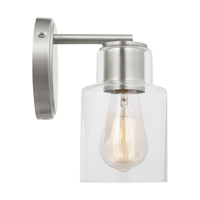 Visual Comfort Studio DJV1001BS One Light Wall Sconce, Brushed Steel