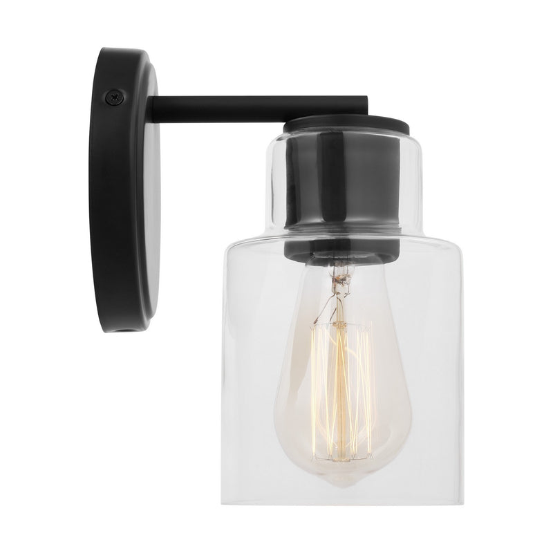 Visual Comfort Studio DJV1001MBK One Light Wall Sconce, Midnight Black