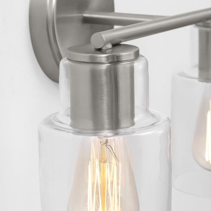 Visual Comfort Studio DJV1002BS Two Light Bath, Brushed Steel