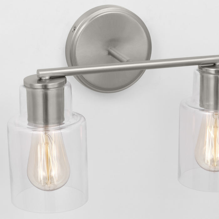 Visual Comfort Studio DJV1002BS Two Light Bath, Brushed Steel