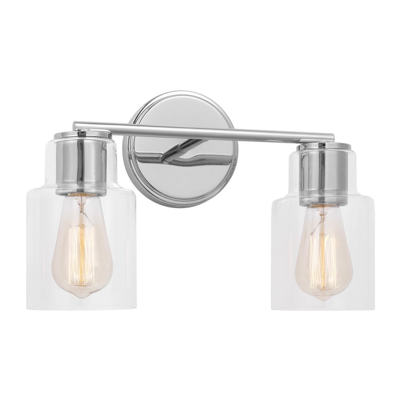 Visual Comfort Studio DJV1002CH Two Light Bath, Chrome