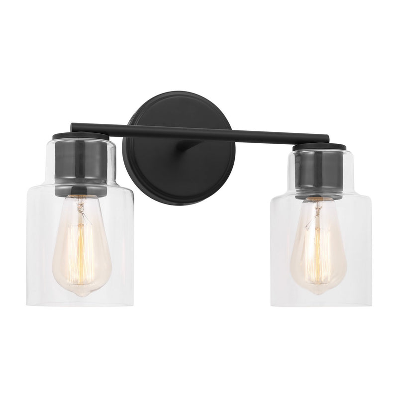 Visual Comfort Studio DJV1002MBK Two Light Bath, Midnight Black