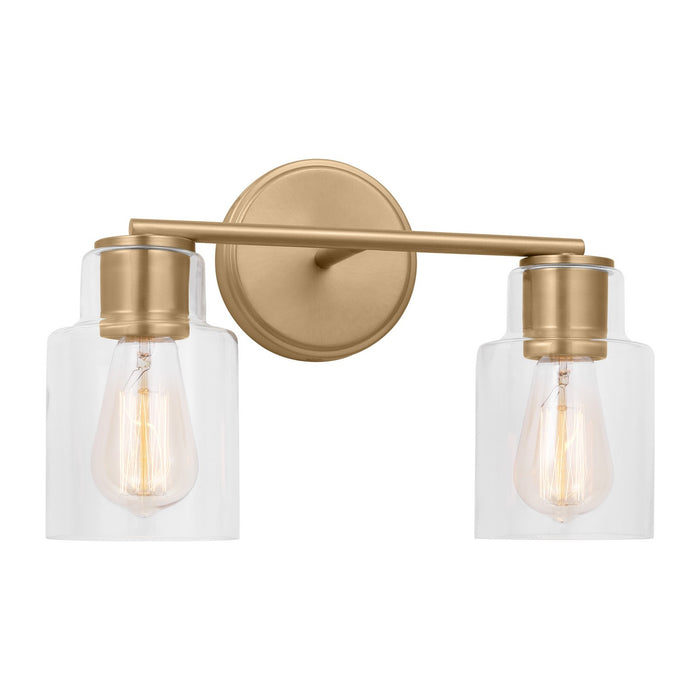 Visual Comfort Studio DJV1002SB Two Light Bath, Satin Brass