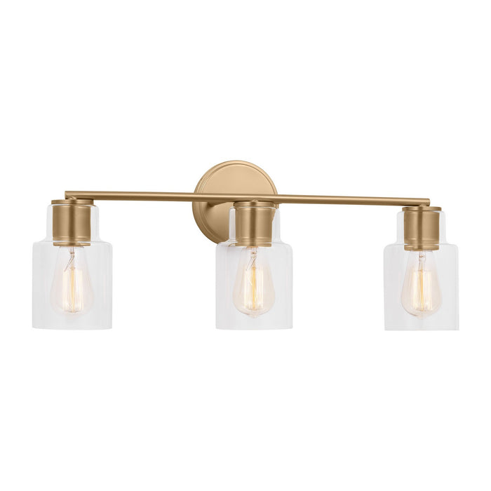 Visual Comfort Studio DJV1003SB Three Light Bath, Satin Brass