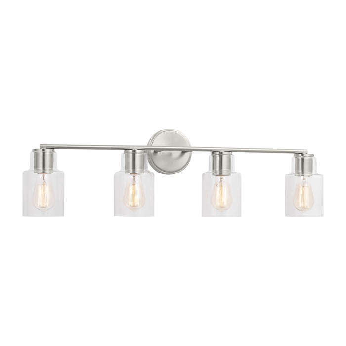 Visual Comfort Studio DJV1004BS Four Light Bath, Brushed Steel