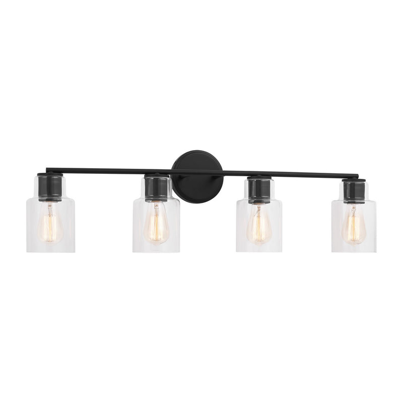 Visual Comfort Studio DJV1004MBK Four Light Bath, Midnight Black