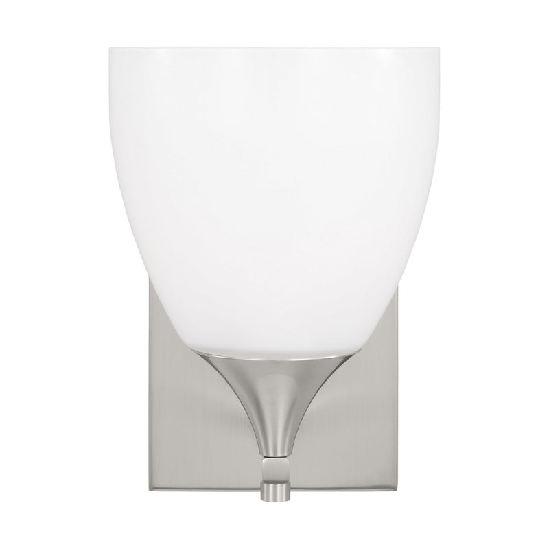 Visual Comfort Studio DJV1021BS One Light Wall Sconce, Brushed Steel