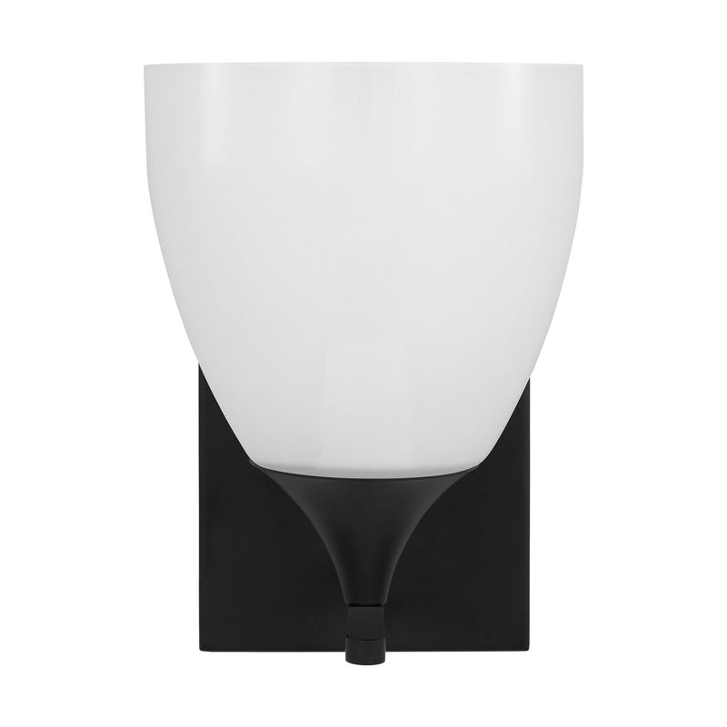 Visual Comfort Studio DJV1021MBK One Light Wall Sconce, Midnight Black