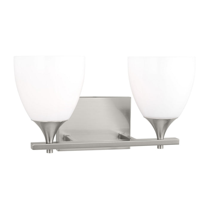 Visual Comfort Studio DJV1022BS Two Light Bath, Brushed Steel