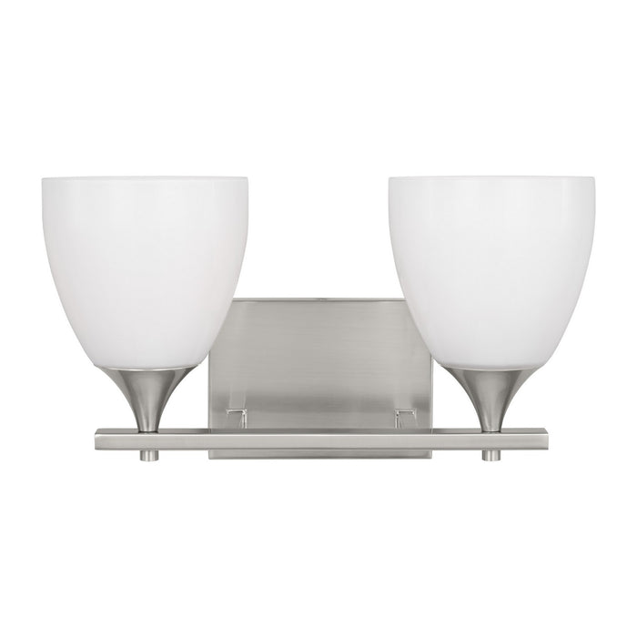 Visual Comfort Studio DJV1022BS Two Light Bath, Brushed Steel