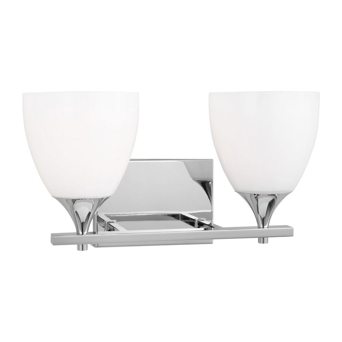 Visual Comfort Studio DJV1022CH Two Light Bath, Chrome