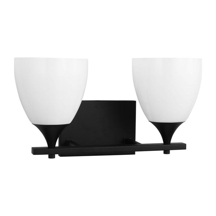 Visual Comfort Studio DJV1022MBK Two Light Bath, Midnight Black
