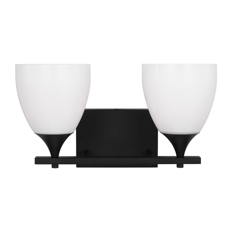 Visual Comfort Studio DJV1022MBK Two Light Bath, Midnight Black