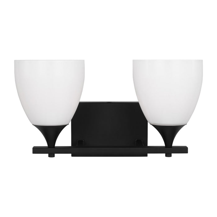 Visual Comfort Studio DJV1022MBK Two Light Bath, Midnight Black