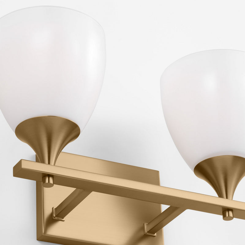 Visual Comfort Studio DJV1022SB Two Light Bath, Satin Brass
