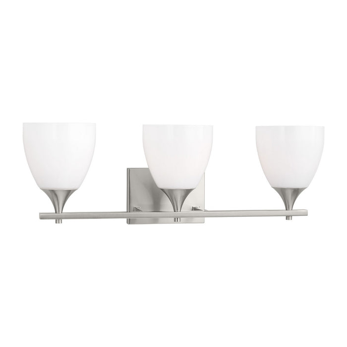 Visual Comfort Studio DJV1023BS Three Light Bath, Brushed Steel