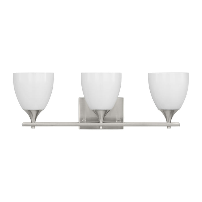 Visual Comfort Studio DJV1023BS Three Light Bath, Brushed Steel