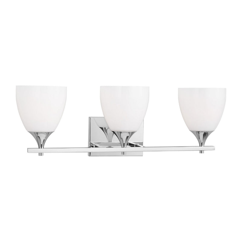 Visual Comfort Studio DJV1023CH Three Light Bath, Chrome