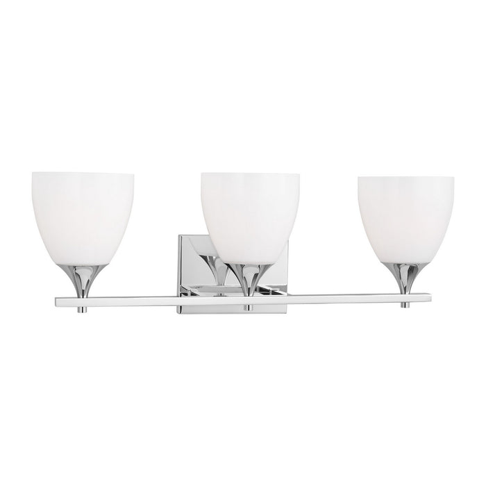 Visual Comfort Studio DJV1023CH Three Light Bath, Chrome