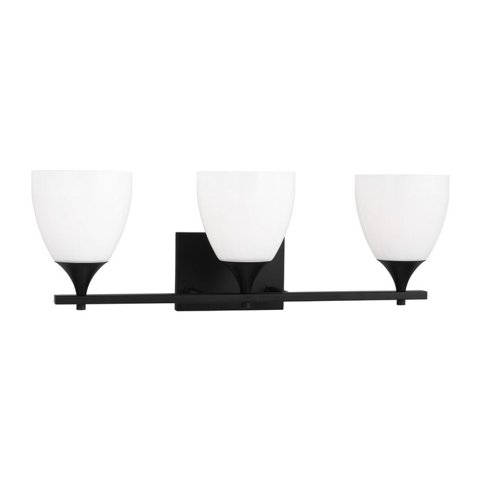 Visual Comfort Studio DJV1023MBK Three Light Bath, Midnight Black