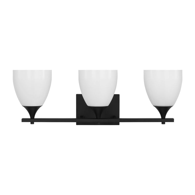 Visual Comfort Studio DJV1023MBK Three Light Bath, Midnight Black