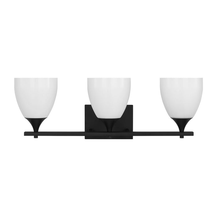 Visual Comfort Studio DJV1023MBK Three Light Bath, Midnight Black