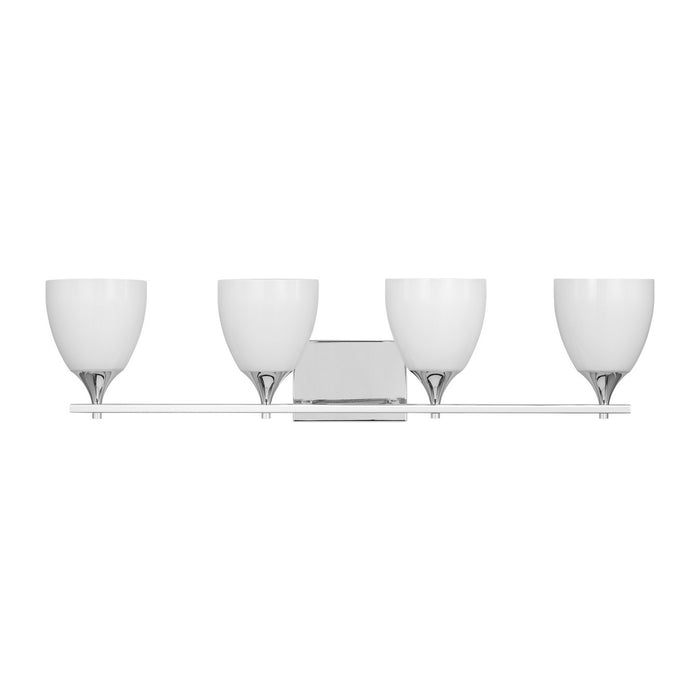 Visual Comfort Studio DJV1024CH Four Light Bath, Chrome