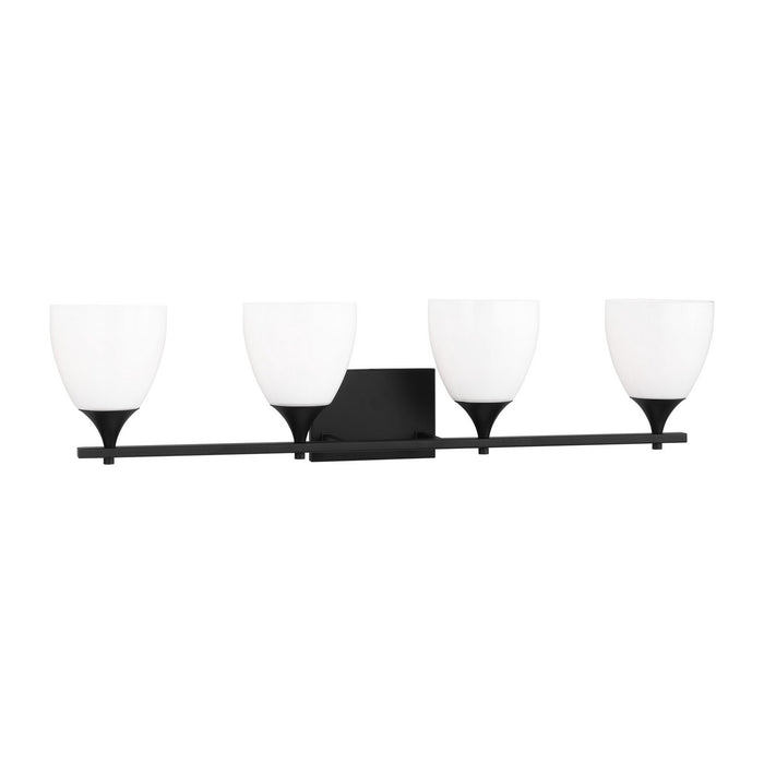 Visual Comfort Studio DJV1024MBK Four Light Bath, Midnight Black