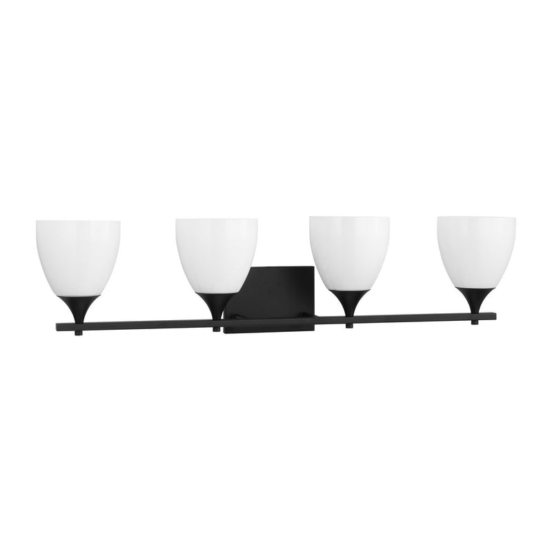 Visual Comfort Studio DJV1024MBK Four Light Bath, Midnight Black