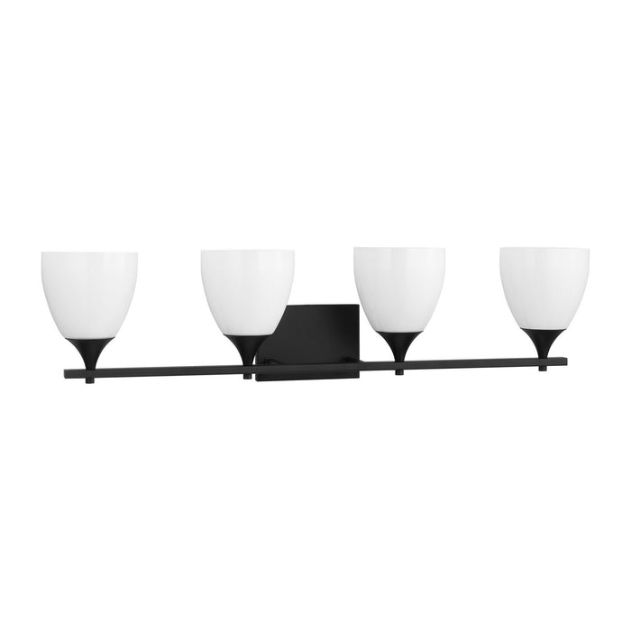 Visual Comfort Studio DJV1024MBK Four Light Bath, Midnight Black