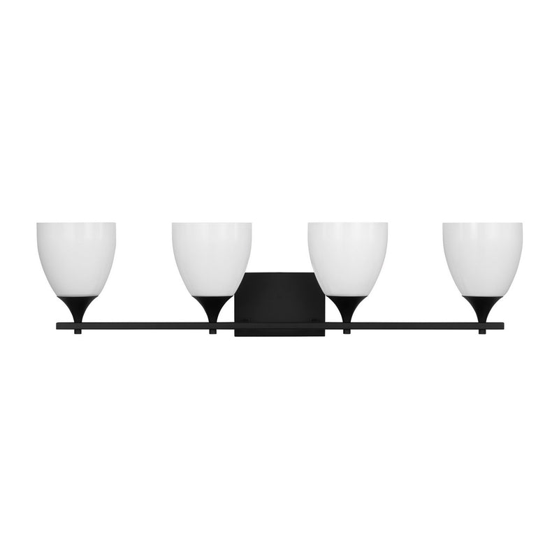 Visual Comfort Studio DJV1024MBK Four Light Bath, Midnight Black