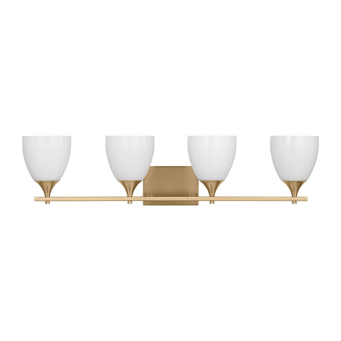 Visual Comfort Studio DJV1024SB Four Light Bath, Satin Brass