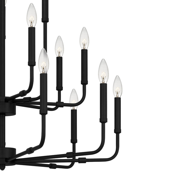Quoizel ABR5132MBK 18 Light Chandelier, Matte Black