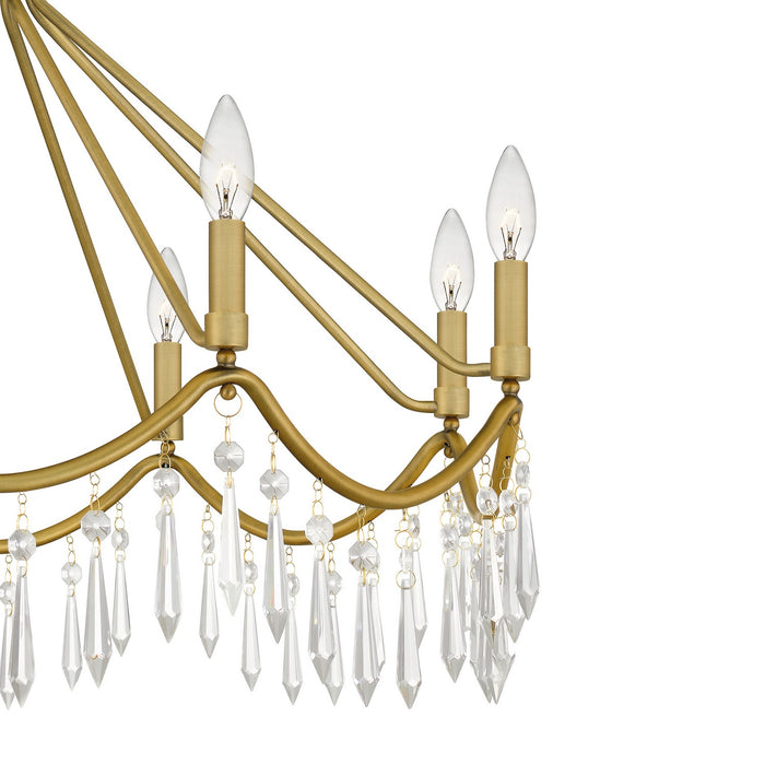 Quoizel AID5030AB Eight Light Chandelier, Aged Brass