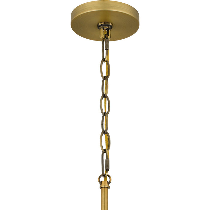 Quoizel AID5030AB Eight Light Chandelier, Aged Brass