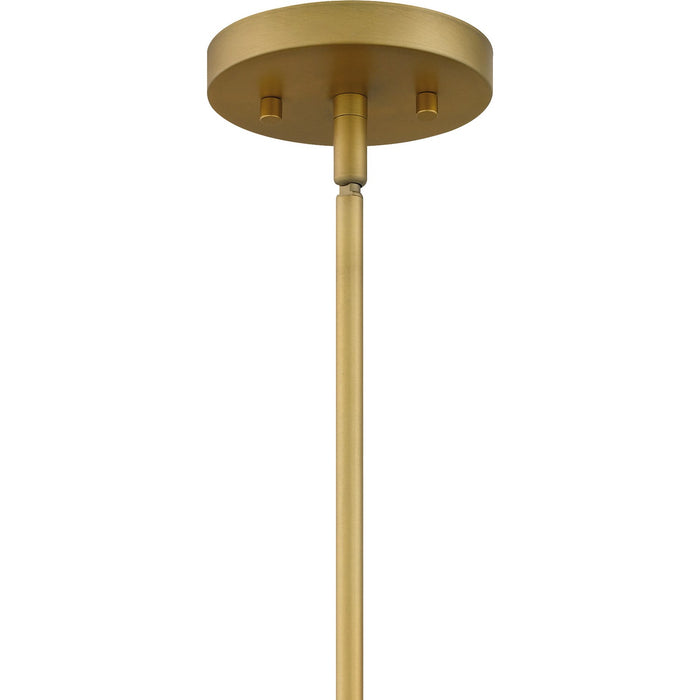 Quoizel BAY5028AB Six Light Chandelier, Aged Brass