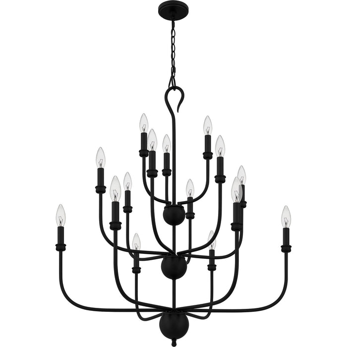 Quoizel BLA5032MBK 15 Light Chandelier, Matte Black