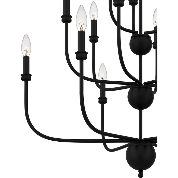 Quoizel BLA5032MBK 15 Light Chandelier, Matte Black
