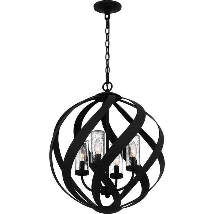 Quoizel BMS2820EK Four Light Pendant, Earth Black