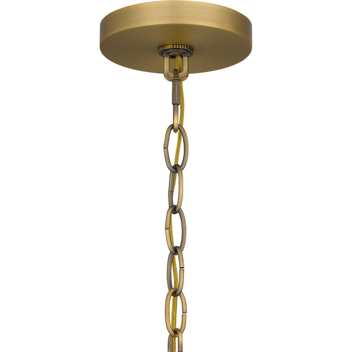 Quoizel BTY5026AB Five Light Chandelier, Aged Brass