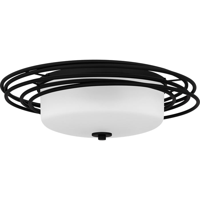 Quoizel CPE1620MBK Two Light Flush Mount, Matte Black
