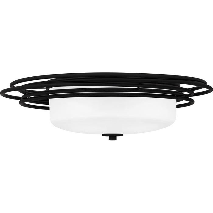 Quoizel CPE1620MBK Two Light Flush Mount, Matte Black