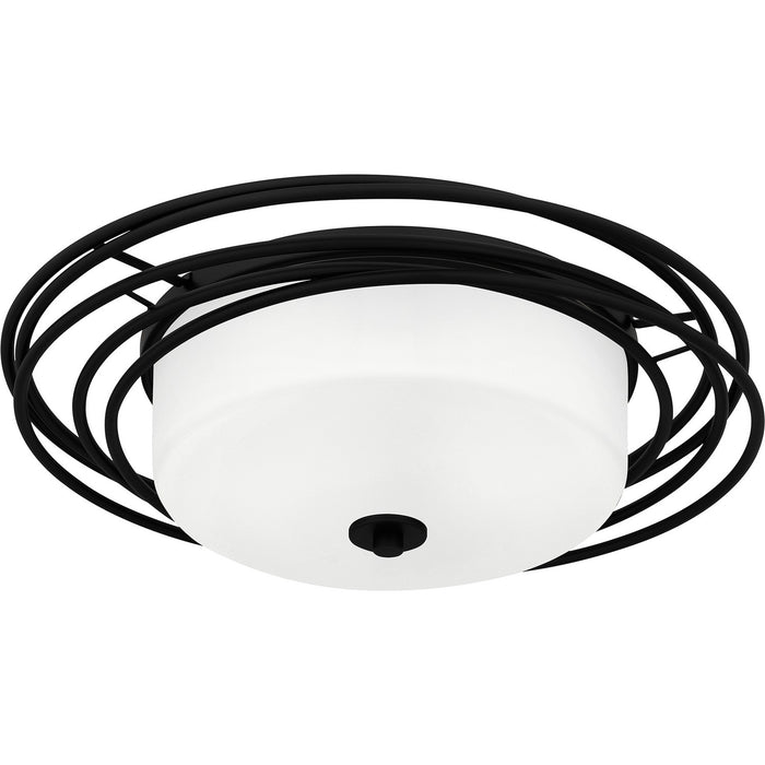 Quoizel CPE1620MBK Two Light Flush Mount, Matte Black