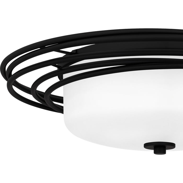 Quoizel CPE1620MBK Two Light Flush Mount, Matte Black