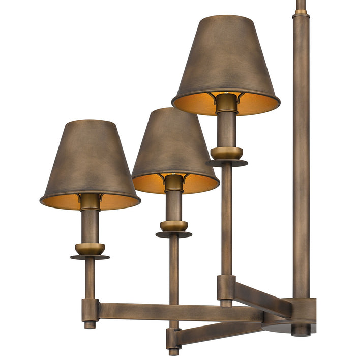 Quoizel CRO5026SU Six Light Chandelier, Statuary Bronze