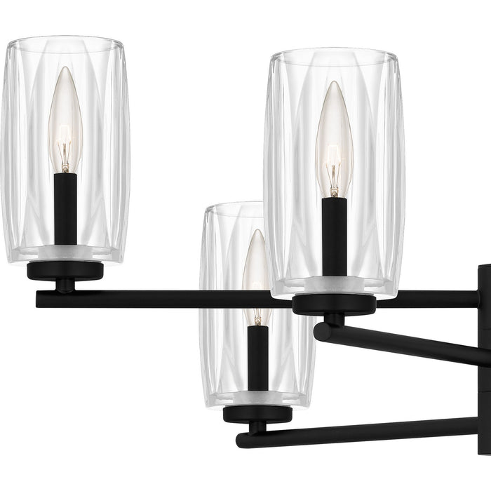Quoizel CUN5026MBK Six Light Chandelier, Matte Black